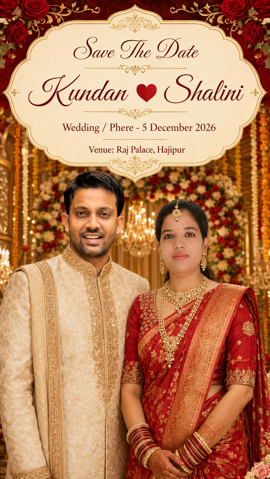Kundan and Shalini wedding invitation